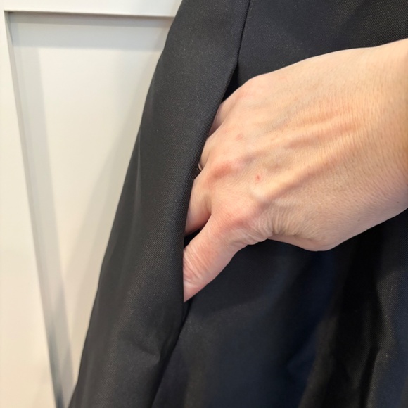 Adrianna Papell Sleeveless Mikado Fit And Flare Midi Dress With V-Back In Black - Picture 6 of 10